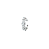 0.60ct Diamond White Topaz 18K Gold Three Stone Ear Cuff