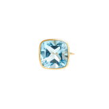 11.59ct Blue Topaz 18K Gold Cocktail Ring
