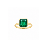 2.55ct Emerald 14K Gold Bezel Ring