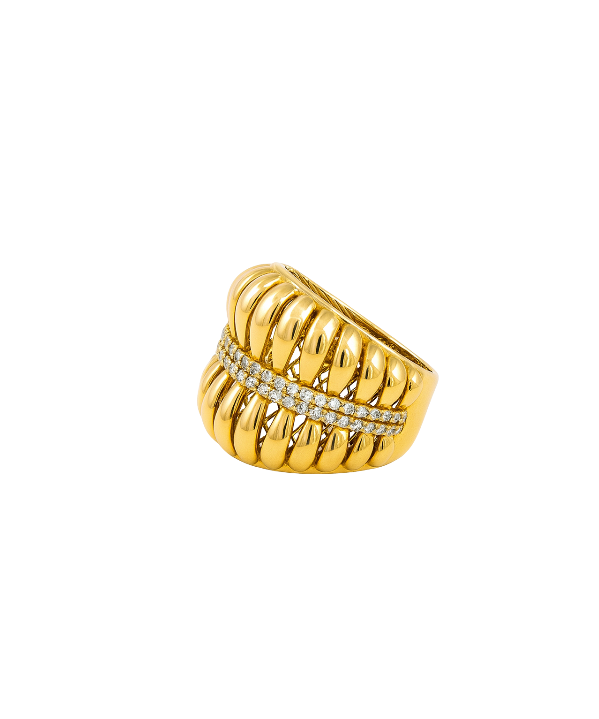 14K Gold Shield Ring