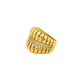 14K Gold Shield Ring
