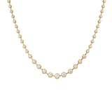 1.58ct / 4.16ct Diamond 18K Gold Graduated Link Tennis Necklace