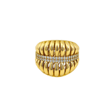 14K Gold Shield Ring