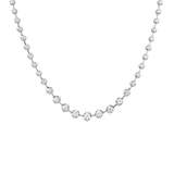 1.58ct / 4.16ct Diamond 18K Gold Graduated Link Tennis Necklace