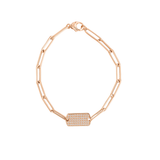 0.50ct Diamond 14K Gold Plated Chain Bracelet