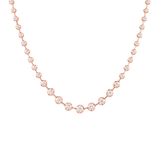 1.58ct / 4.16ct Diamond 18K Gold Graduated Link Tennis Necklace