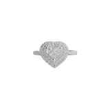 0.65ct Diamond 18K Gold Pave Heart Ring