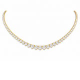 5.08ct Diamond 18K Gold Graduated Tennis Necklace