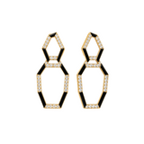 1.52ct Diamond 18K Gold Geometric Dangle Earrings