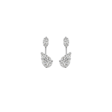 1.25ct Diamond 18K Gold Dangle Drop Earrings