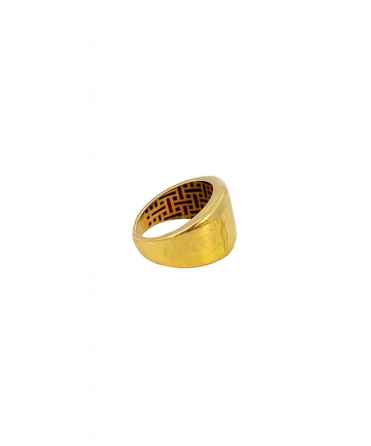 14K Yellow Gold Cigar Band Ring
