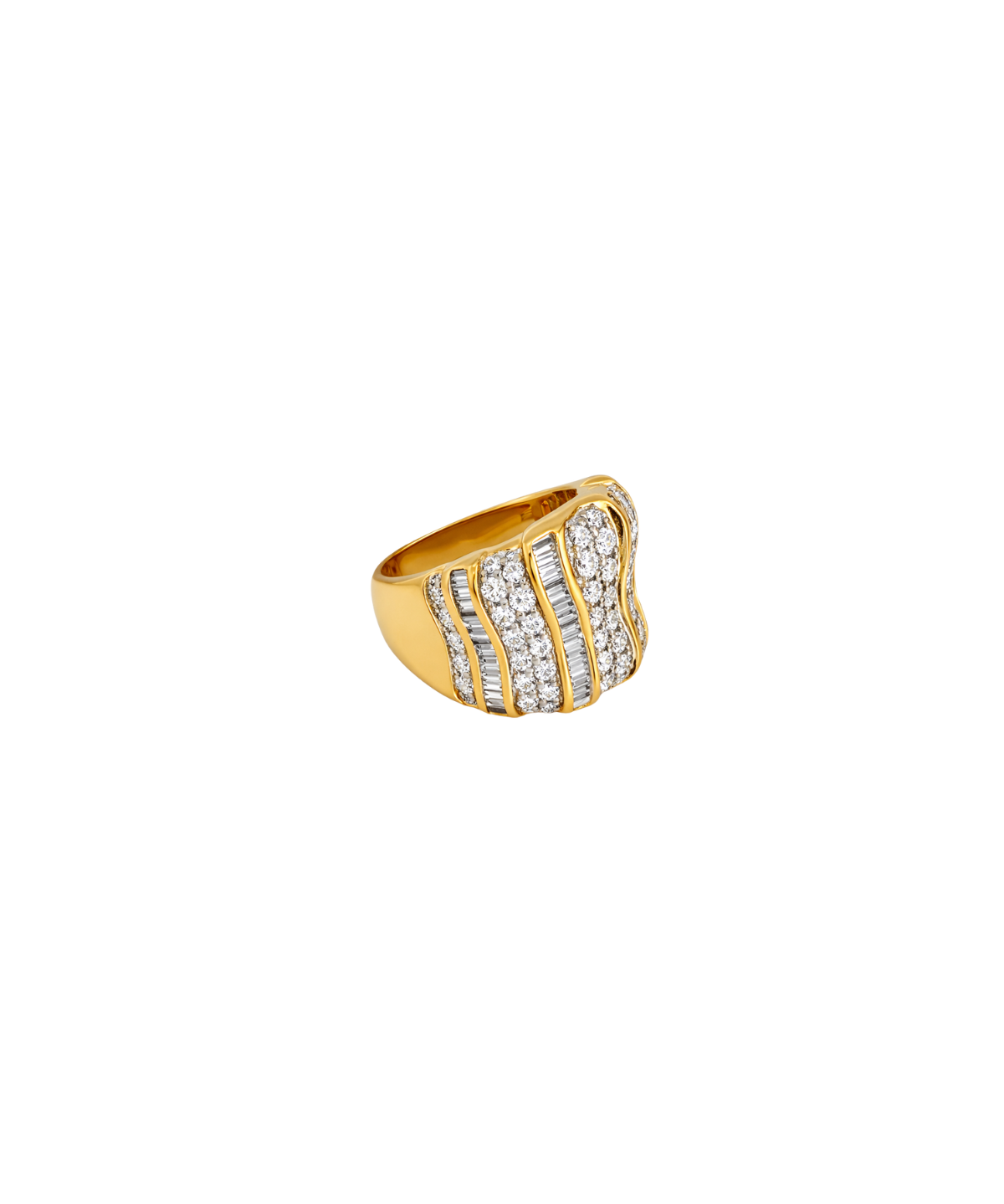 2.57ct Diamond 18K Gold Pave Ring