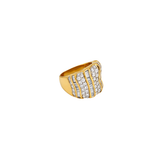 2.57ct Diamond 18K Gold Pave Ring