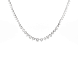 5.47ct Diamond 18K Gold Graduated Tennis Necklace