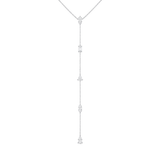 0.96ct Diamond 18K Gold Multi Shape Lariat Necklace