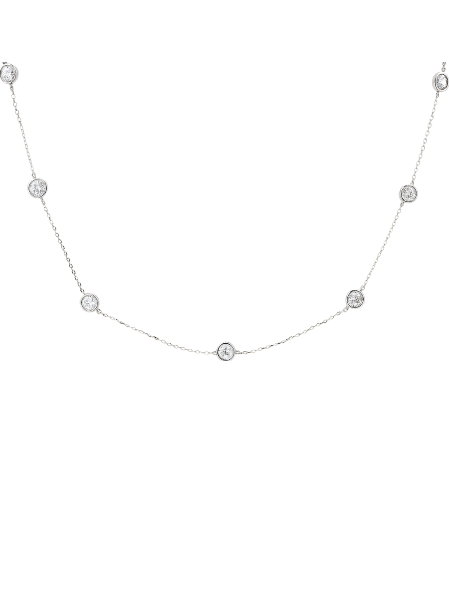 1.55ct Diamond 14K Gold By The Yard Necklace