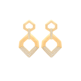 4.40ct Diamond 14K Gold Statement Earrings