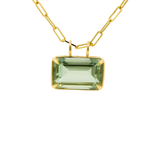41.50cts Green Amethyst 18K Gold Pendant