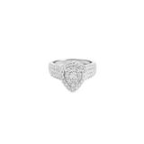 2.00ct Diamond 14K Gold Pear Statement Ring
