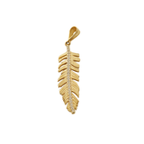 14K Gold Feather Pendant