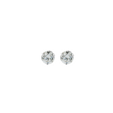 1.00ct Diamond 18K Gold Stud Martini Setting Earrings
