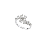 1.64ct Diamond 18K Gold Multi Shape Bypass Ring