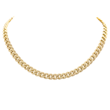 2.53ct Diamond 18K Gold Pave Miami Cuban Link Chain Necklace