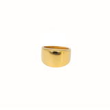 14K Yellow Gold Cigar Band Ring