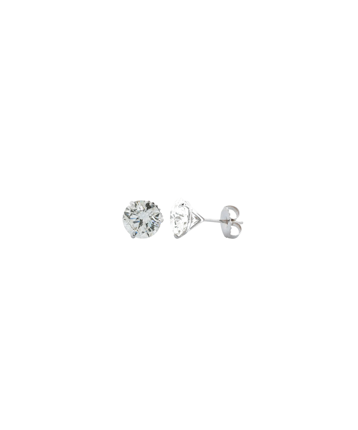 1.00ct Diamond 18K Gold Stud Martini Setting Earrings