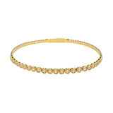 1.00ct Diamond 14K Gold Flexible Bangle Tennis Bracelet