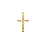 14K Gold Large Crucifix Pendant