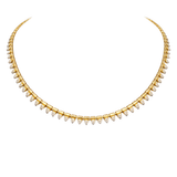 5.27ct Diamond 14K Gold Stationed Necklace