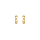 0.28ct Diamond 14K Gold Hoop Earrings