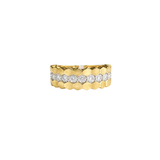 0.76ct Diamond 14K Gold Honeycomb Ring