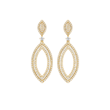 4.00ct Diamond 14K Gold Marquise Dangle Earrings