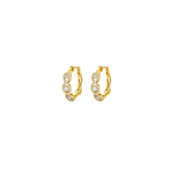 0.42ct Diamond 14K Gold Hoop Earrings