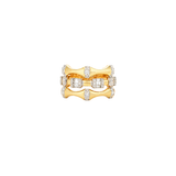 0.71ct Diamond 14K Gold Multi Row Ring
