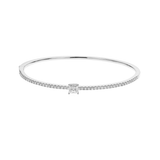 1.01ct Diamond 18K Gold Solitaire Bangle Bracelet