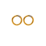0.23ct Diamond 14K Italian Gold Open Circle Earrings