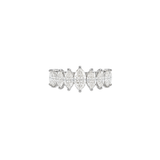2.16ct Diamond 18K Gold Marquis Half Eternity Ring