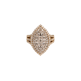 2.00ct Diamond 14K Gold Pear Cocktail Ring