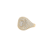 2.40ct Diamond 18K Gold Pave Signet Ring