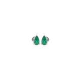 0.70ct Emerald 18K Gold Pear Stud Earrings