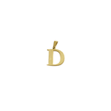 14K Gold Letter "D" Pendant