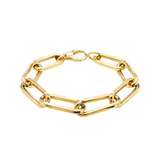 14K Gold Paper Clip Chain Bracelet