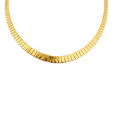 14K Gold Rectangle Link Necklace