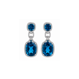 16.65ct Topaz Diamond 14K Gold Drop Earrings