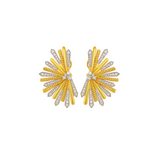 1.91ct Diamond 14K Gold Firework Statement Earrings