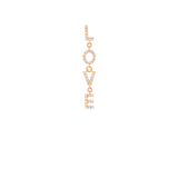 0.16ct Diamond 18K Gold "Love" Single Dangle Earring