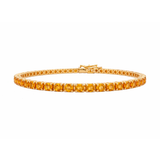 Citrine K Gold Tennis Bracelet